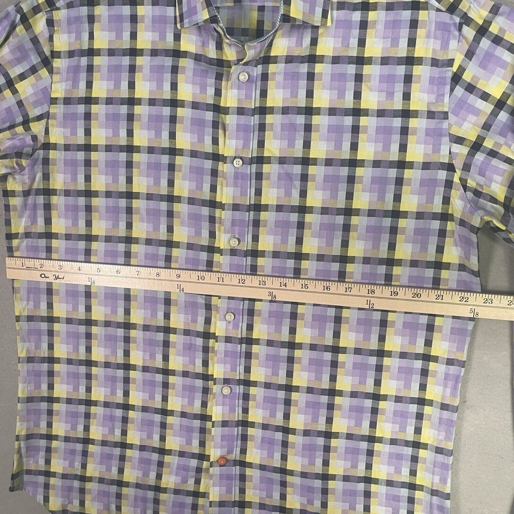 Ted Baker Dress Shirt Men Medium Casual Flip Cuff Street Wear Long Sleeve‎ - Picture 3 of 9